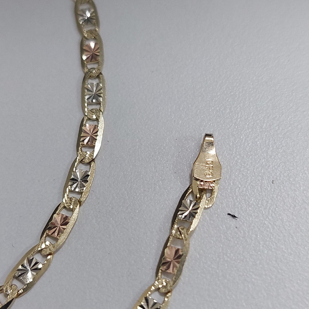 PULSERA TEJIDO GUCHI ORO 14K 50 CM 7.9 GR (NUEVO)