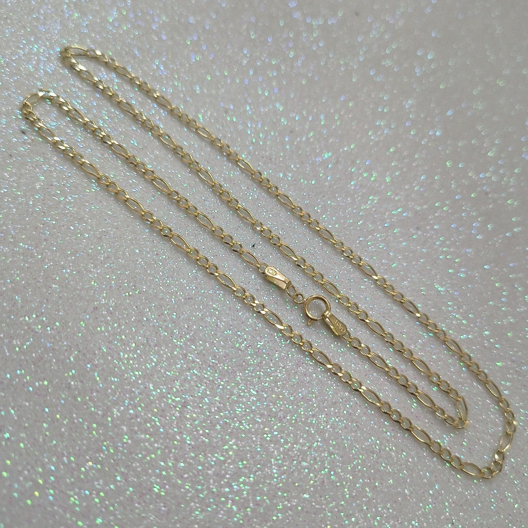 CADENAS TEJIDO 3X1 ORO 10K 50 CM 2.8 GR (NUEVO)