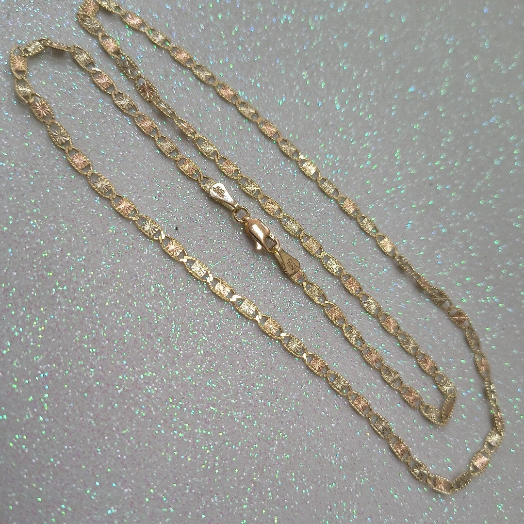 CADENAS TEJIDO GUCHI ORO 10K 55 CM 6.8 GR (NUEVO)