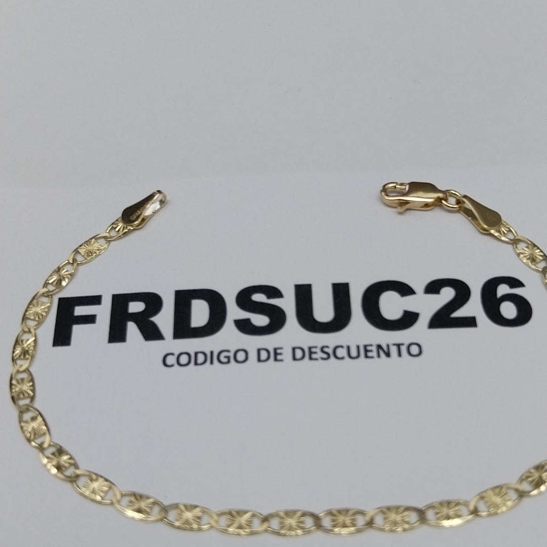 PULSERAS GUCHI ORO 14K 18 CM 2.9 GR (NUEVO)