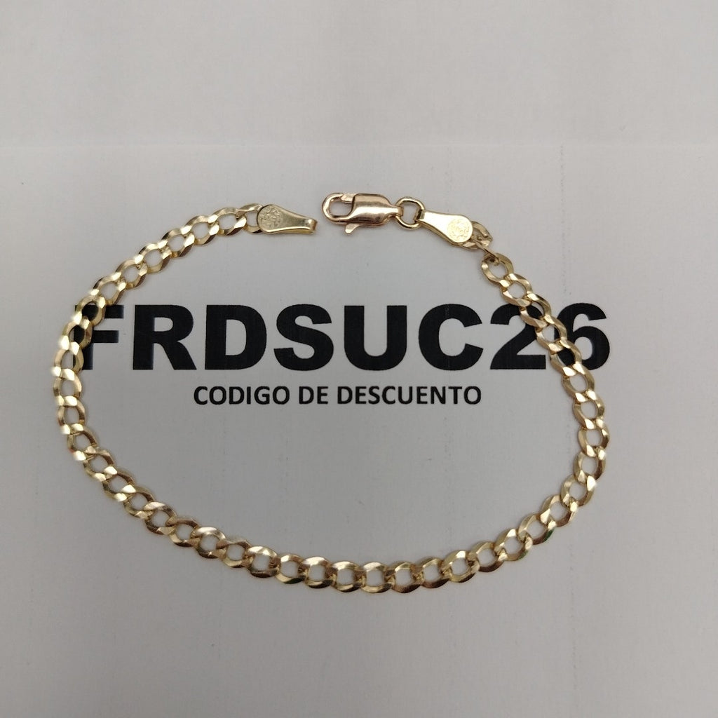 PULSERAS TEJIDO BARBADA ORO 10K 18 CM 3.2 GR (NUEVO)