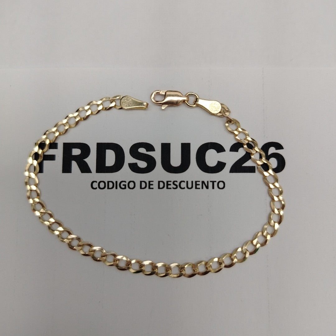 PULSERAS TEJIDO BARBADA ORO 10K 18 CM 3.2 GR (NUEVO)