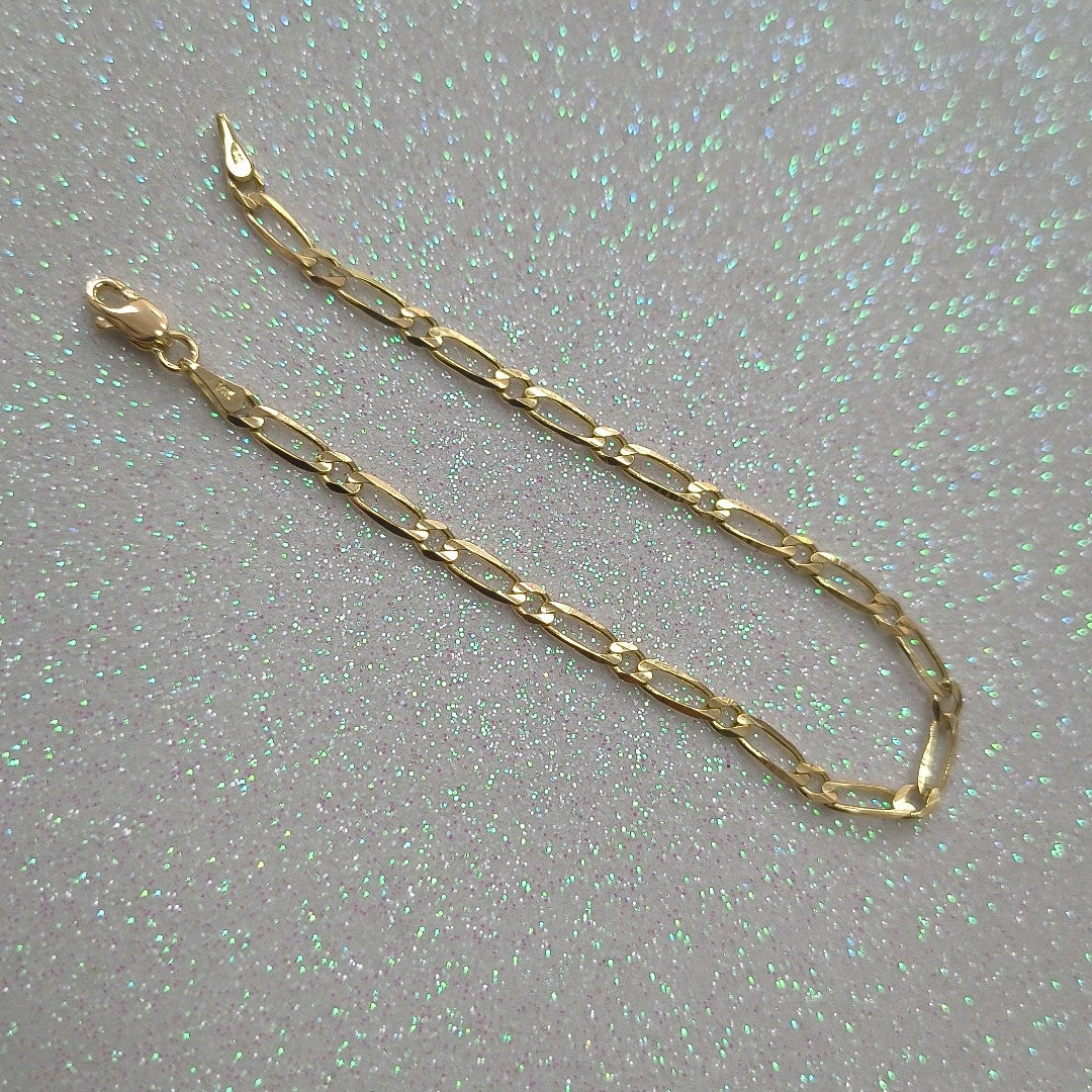 PULSERAS 1X1 ORO 14K 18 CM 2.7 GR (NUEVO)