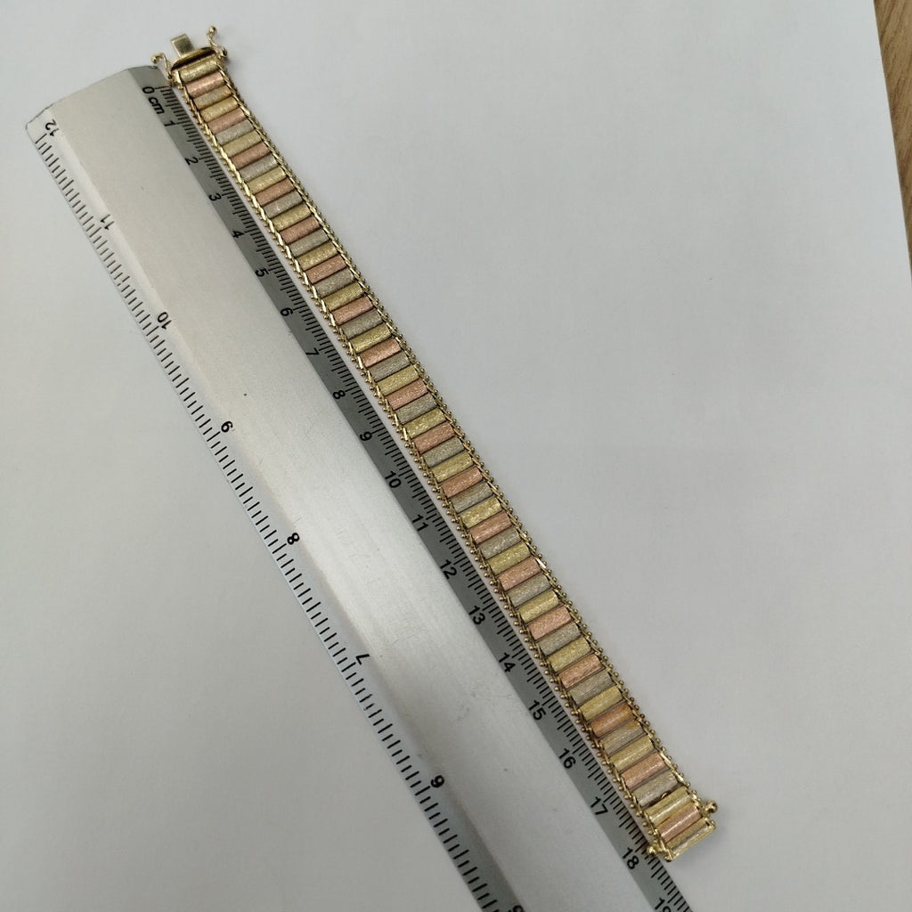 PULSERA ORO, ORO COMBINADO 14 K 18.8 GRMS (SEMINUEVO)