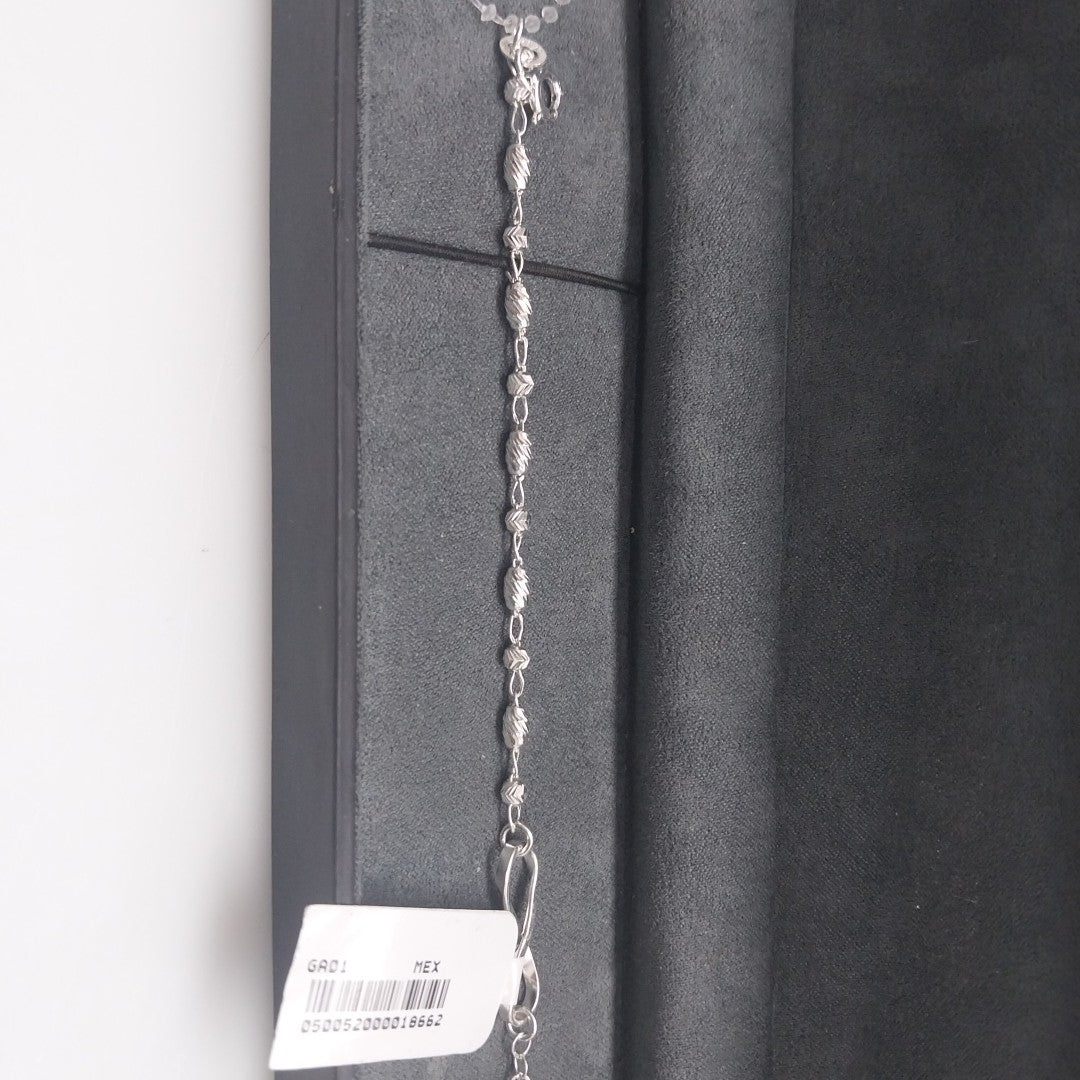 PULSERA TEJIDO INFINITO PLATA .925 18 CM 2.3 GR (NUEVO)