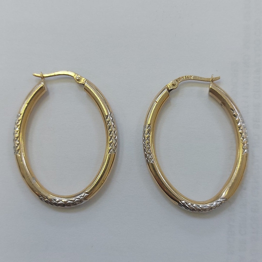 ARRACADAS PAR ORO COMBINADO 14 K 2.6 GRMS (SEMINUEVO)