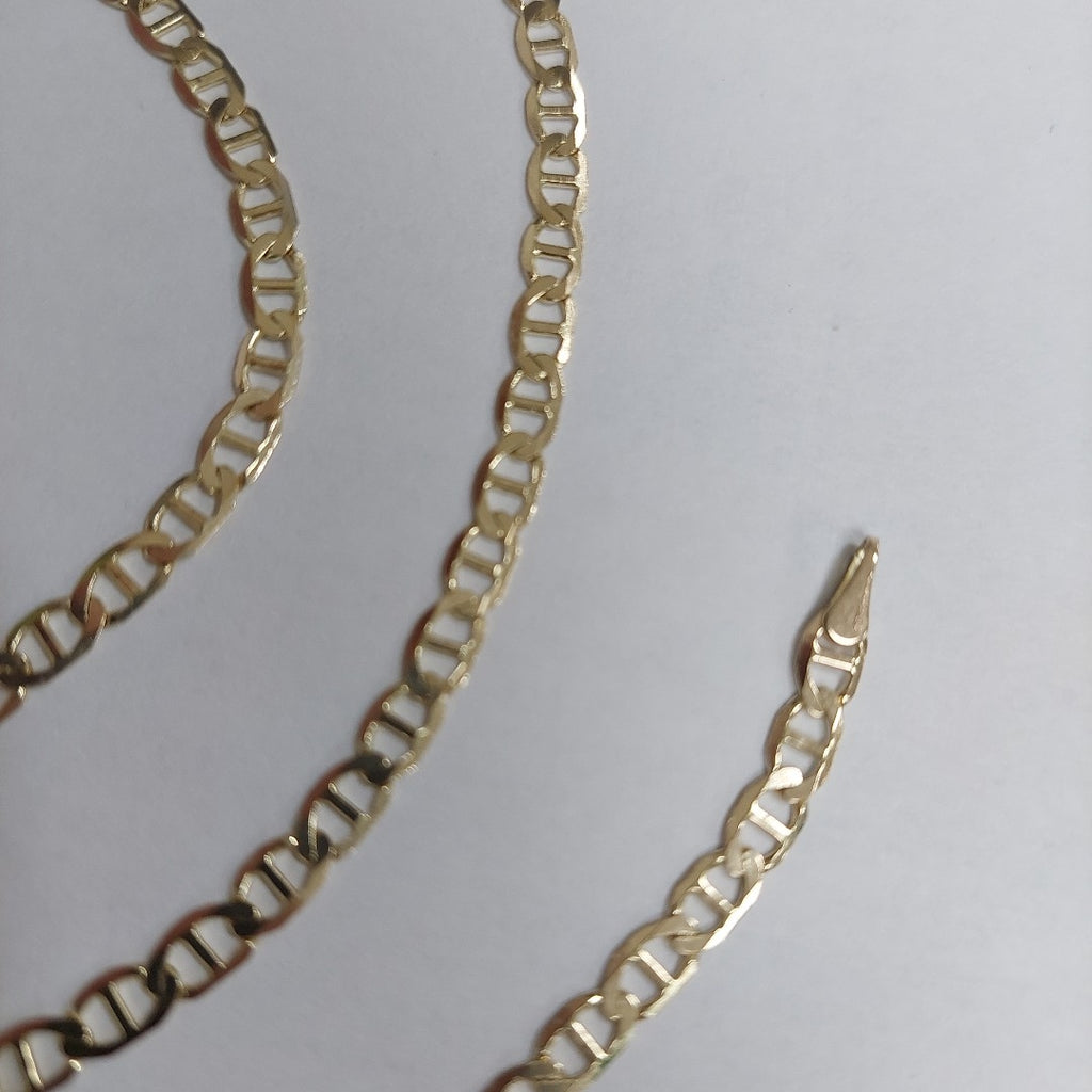 CADENAS TEJIDO MARINERA ORO 14K 60 CM 8.5 GR (NUEVO)