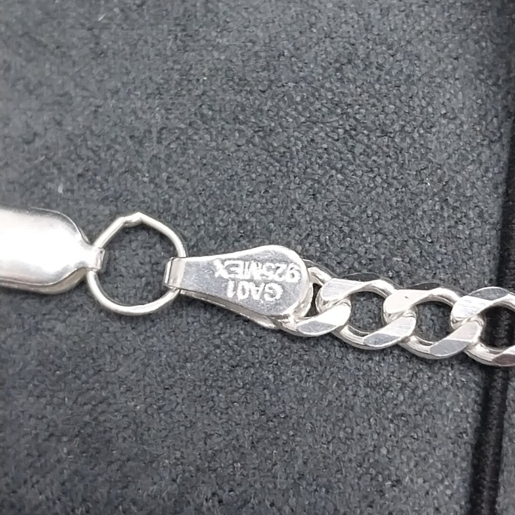 PULSERA TEJIDO BARBADA PLATA .925 16 CM 4.1 GR (NUEVO)
