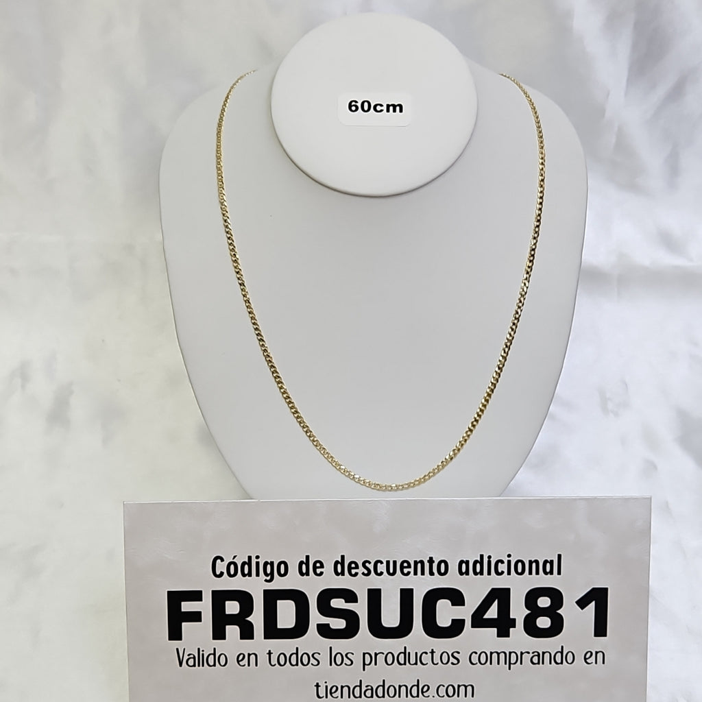 CADENAS TEJIDO BARBADA ORO 10K 60 CM 8.9 GR (NUEVO)