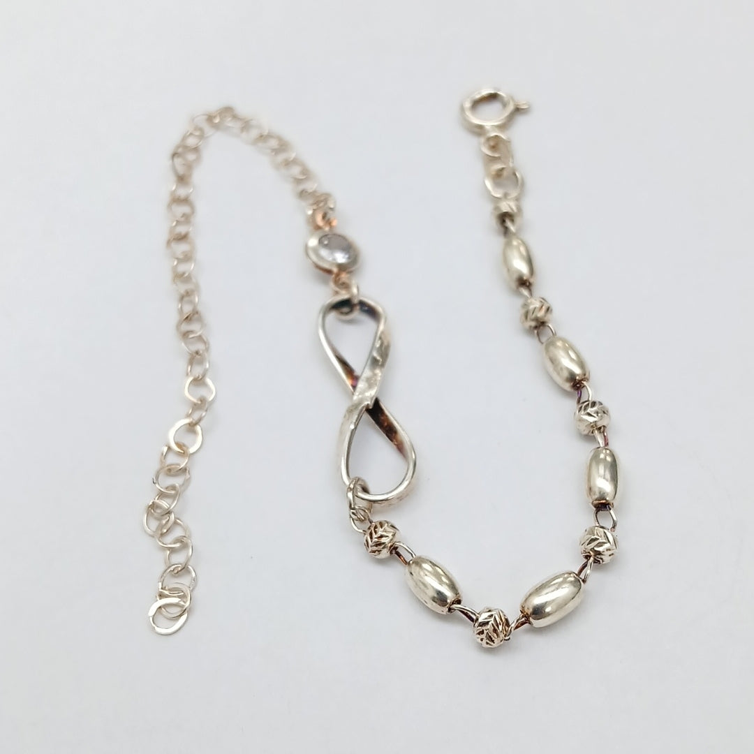 PULSERA TEJIDO ESPECIAL PLATA .925 18 CM 2.6 GR (NUEVO)