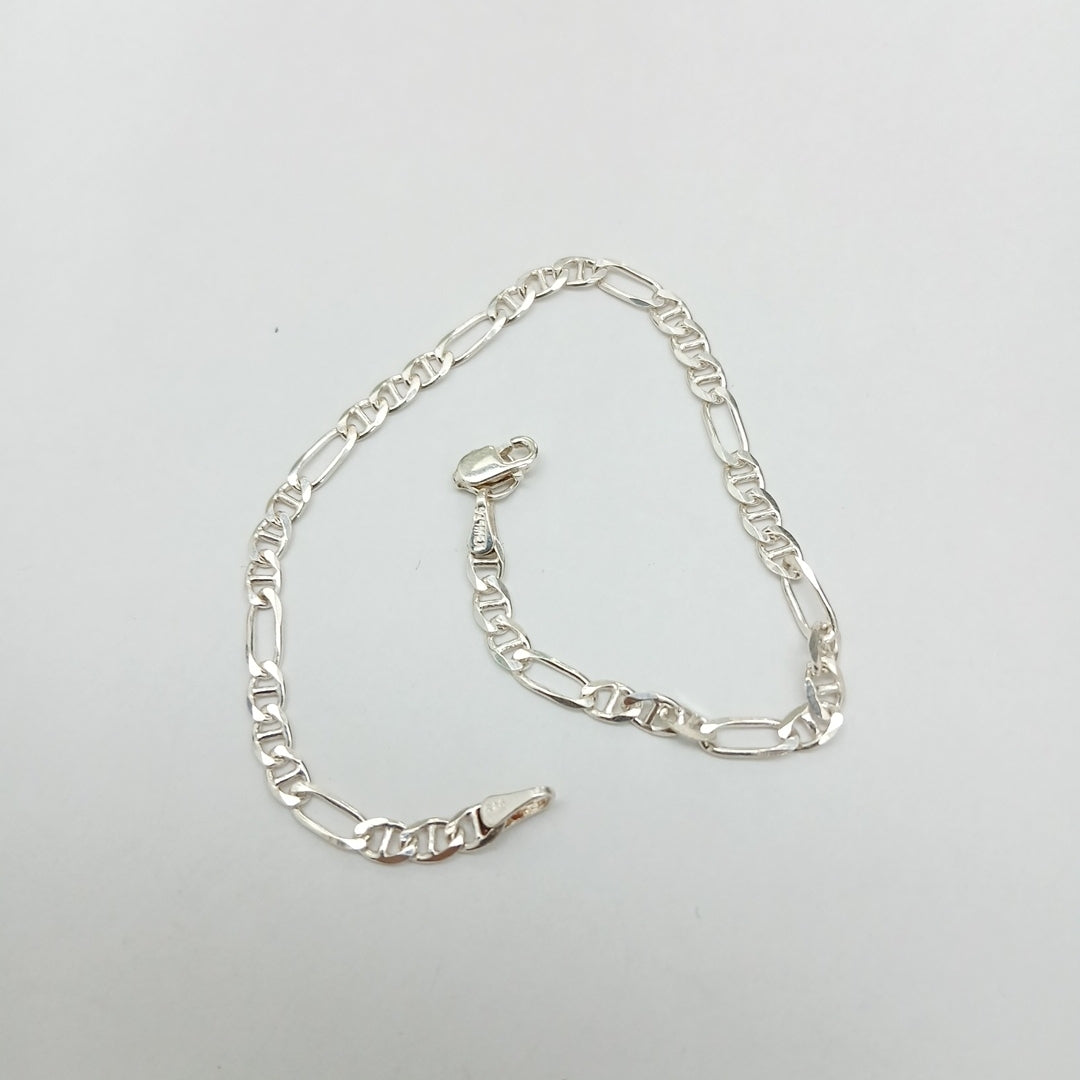 PULSERA TEJIDO 3X1 PLATA .925 16 CM 2.8 GR (NUEVO)