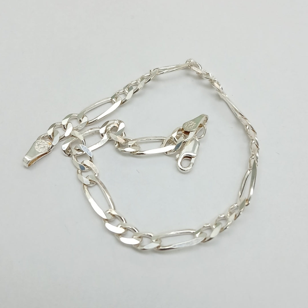 PULSERA TEJIDO 3X1 PLATA .925 18 CM 5.9 GR (NUEVO)