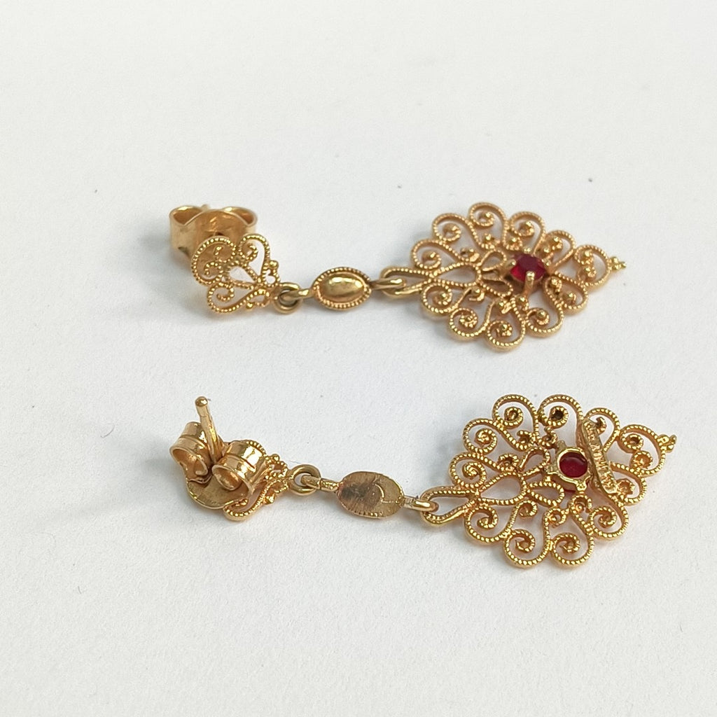 BROQUELES PAR ORO 14 K 2.9 GRMS (SEMINUEVO)