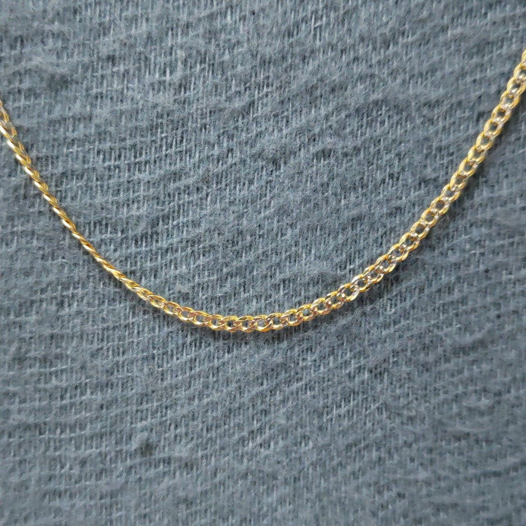 CADENAS BARBADA DIAMANTADA ORO 14K 55 CM 5.8 GR (NUEVO)