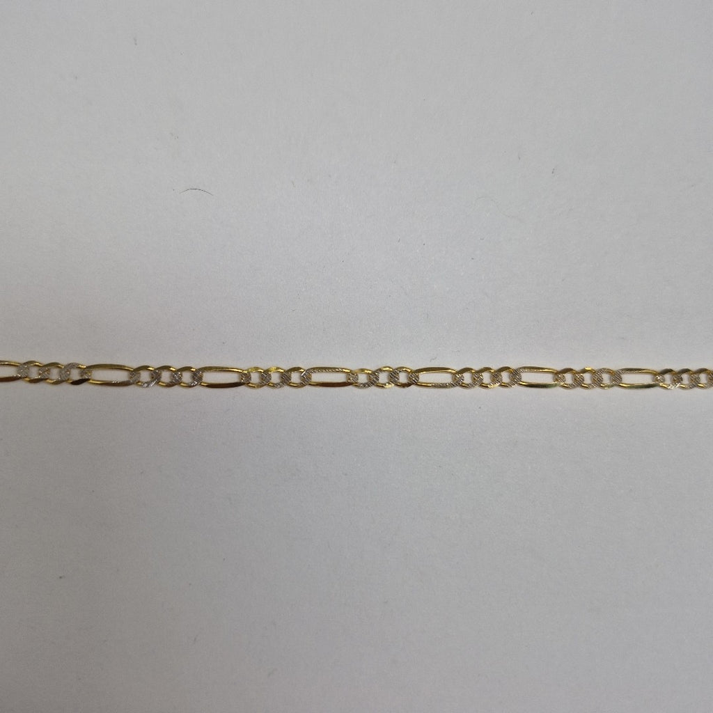 CADENAS TEJIDO 3X1 DIAMANTADO ORO 10K 50 CM 5.7 GR (NUEVO)