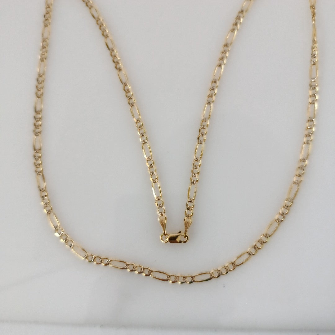 CADENAS 3X1 DIAMANTADA ORO 14K 55 CM 8.5 GR (NUEVO)