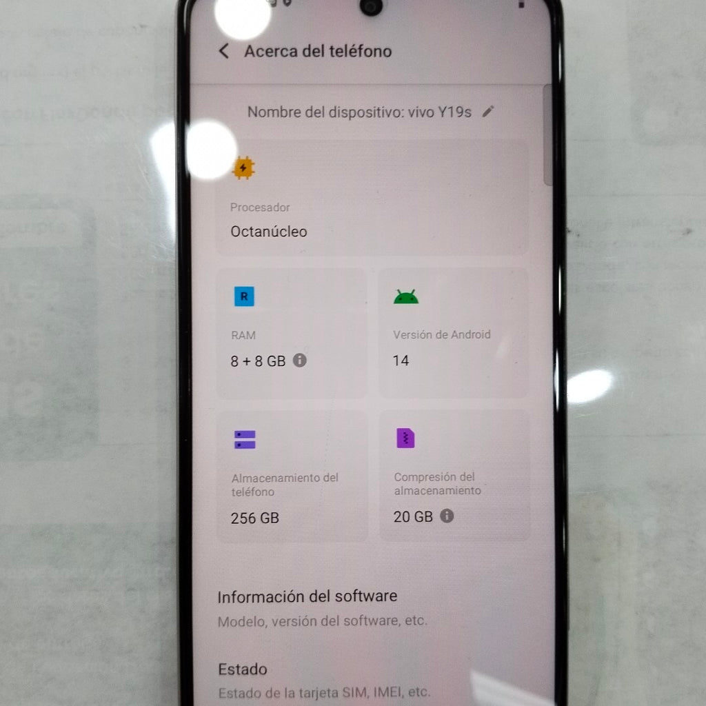 CELULAR VIVO Y19S V2419 (2024) 256 GB 8 GB RAM (SEMINUEVO)