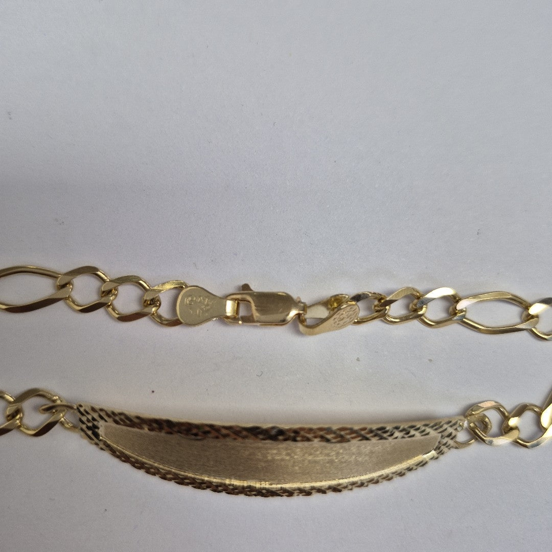 PULSERAS TEJIDO ESCLAVA 3X1 ORO 10K 21 CM 8.4 GR (NUEVO)
