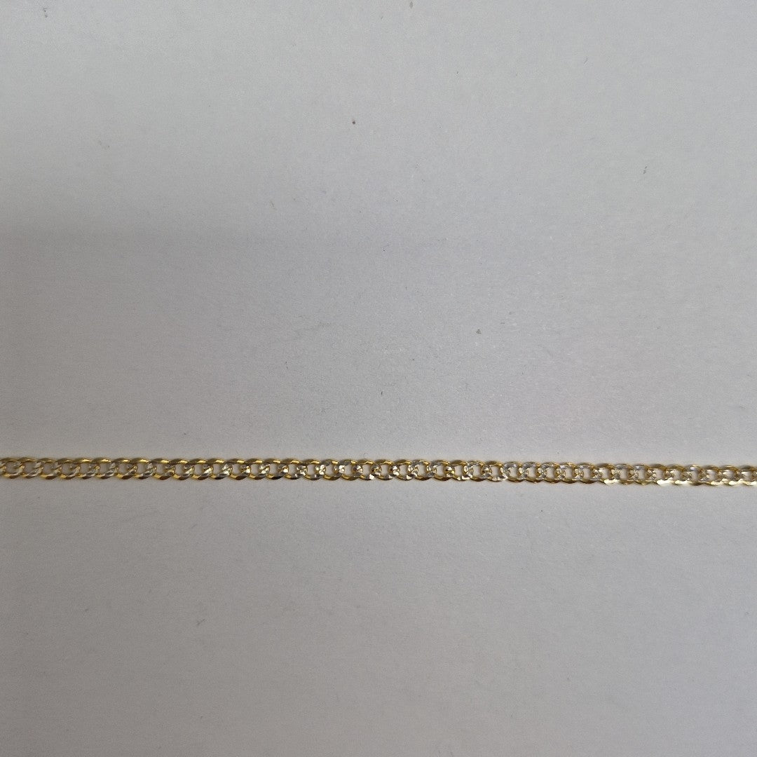 CADENAS BARBADA DIAMANTADA ORO 14K 60 CM 6.1 GR (NUEVO)