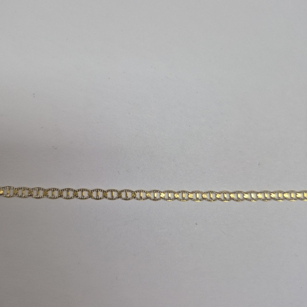 CADENAS TEJIDO GUCHI DIAMANTADO ORO 10K 55 CM 3.9 GR (NUEVO)