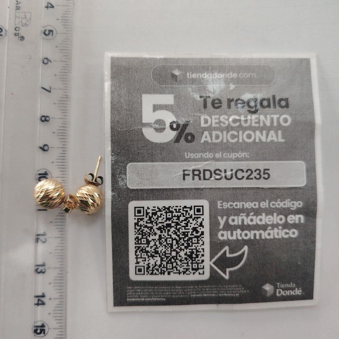 BROQUELES PAR ORO 14 K 1.7 GRMS (SEMINUEVO)