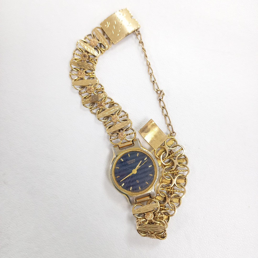 RELOJ CAJA ACERO PULSO ORO ORO 10 K 29.9 GRMS (SEMINUEVO)
