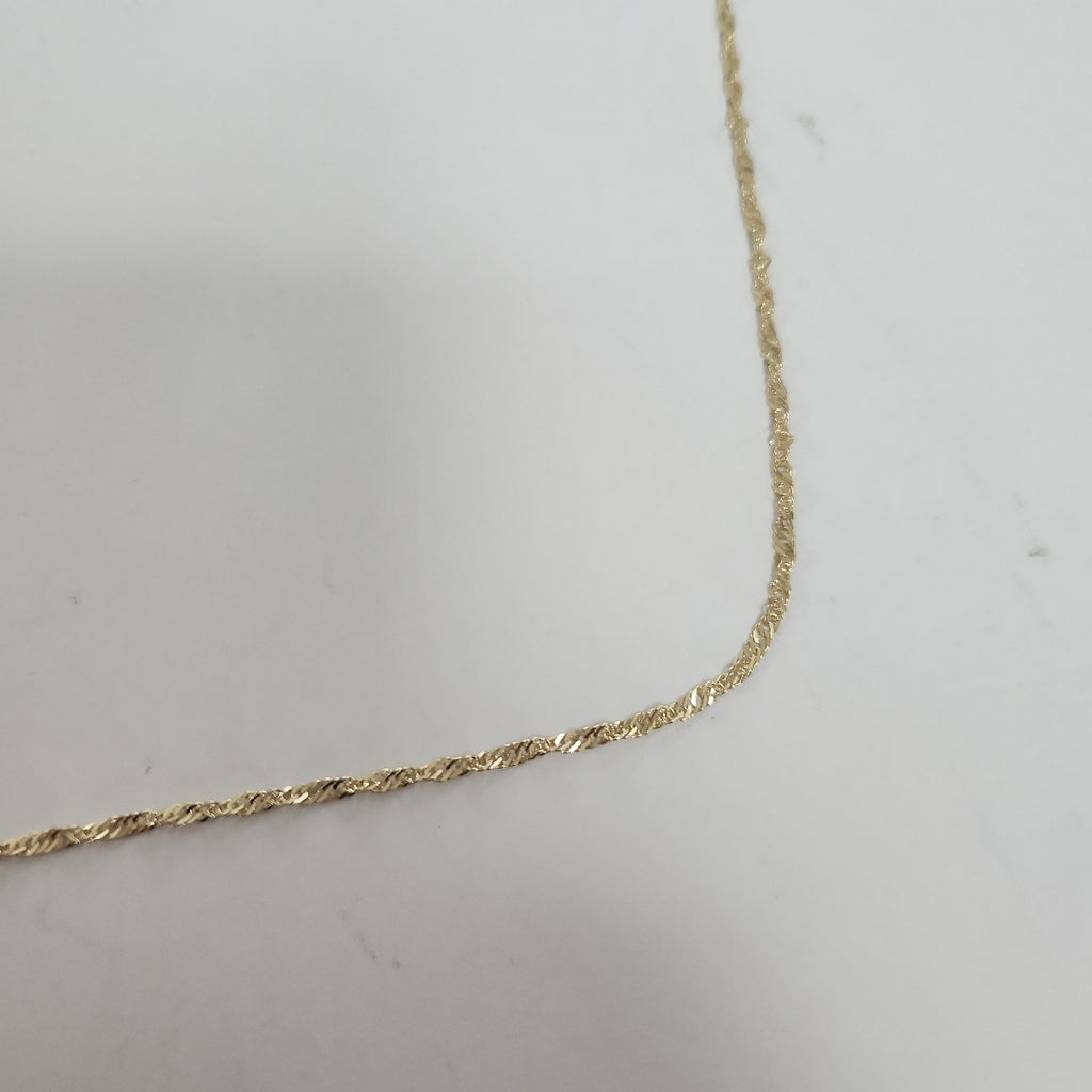 CADENAS TEJIDO MEDIO TZL ORO 14K 55 CM 3.1 GR (NUEVO)