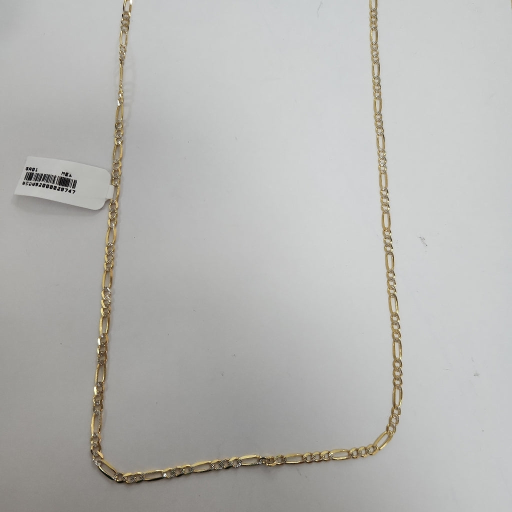 CADENAS TEJIDO 3X1 DIAMANTADO ORO 10K 55 CM 6.2 GR (NUEVO)