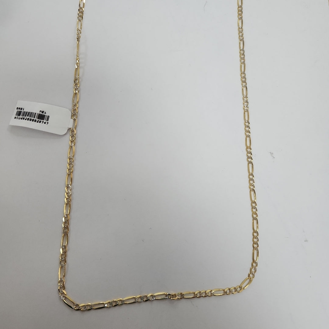 CADENAS TEJIDO 3X1 DIAMANTADO ORO 10K 55 CM 6.2 GR (NUEVO)