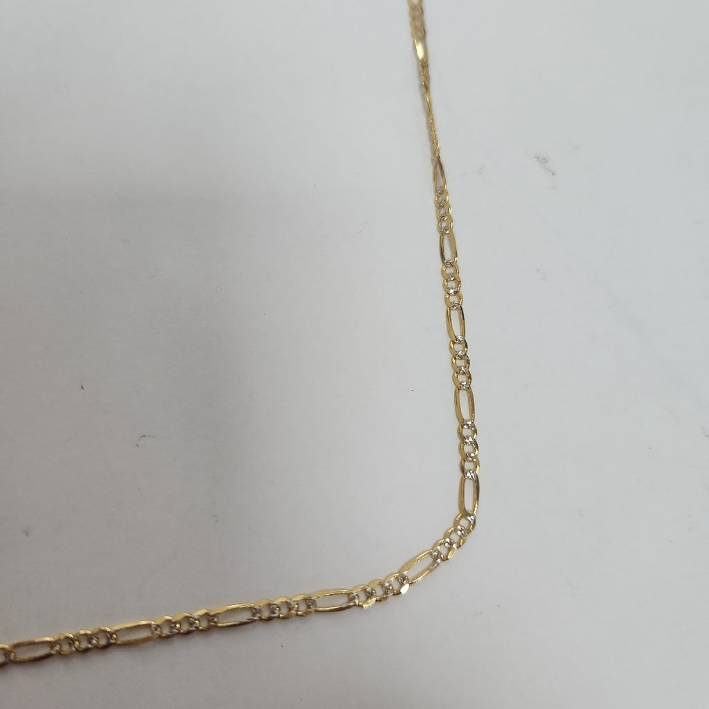 CADENAS TEJIDO 3X1 DIAMANTADA ORO 14K 55 CM 4.5 GR (NUEVO)