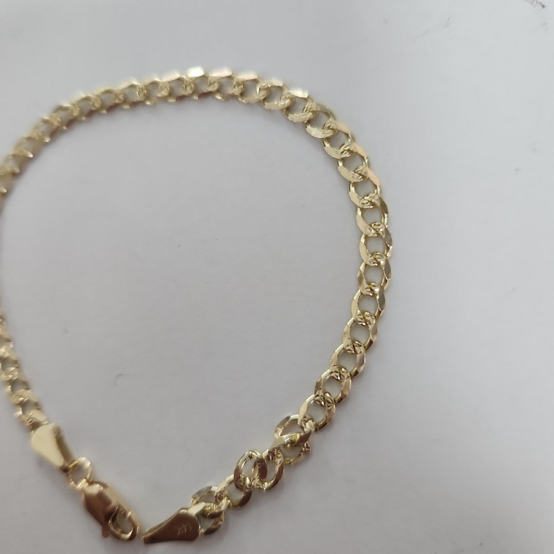 PULSERAS BARBADA ORO 14K 18 CM 4.5 GR (NUEVO)