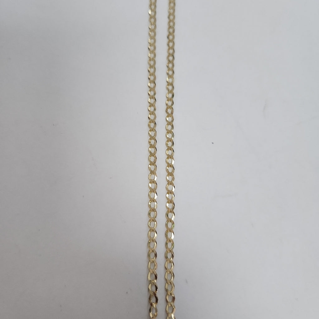 CADENAS TEJIDO BARBADA ORO 14K 60 CM 5.4 GR (NUEVO)