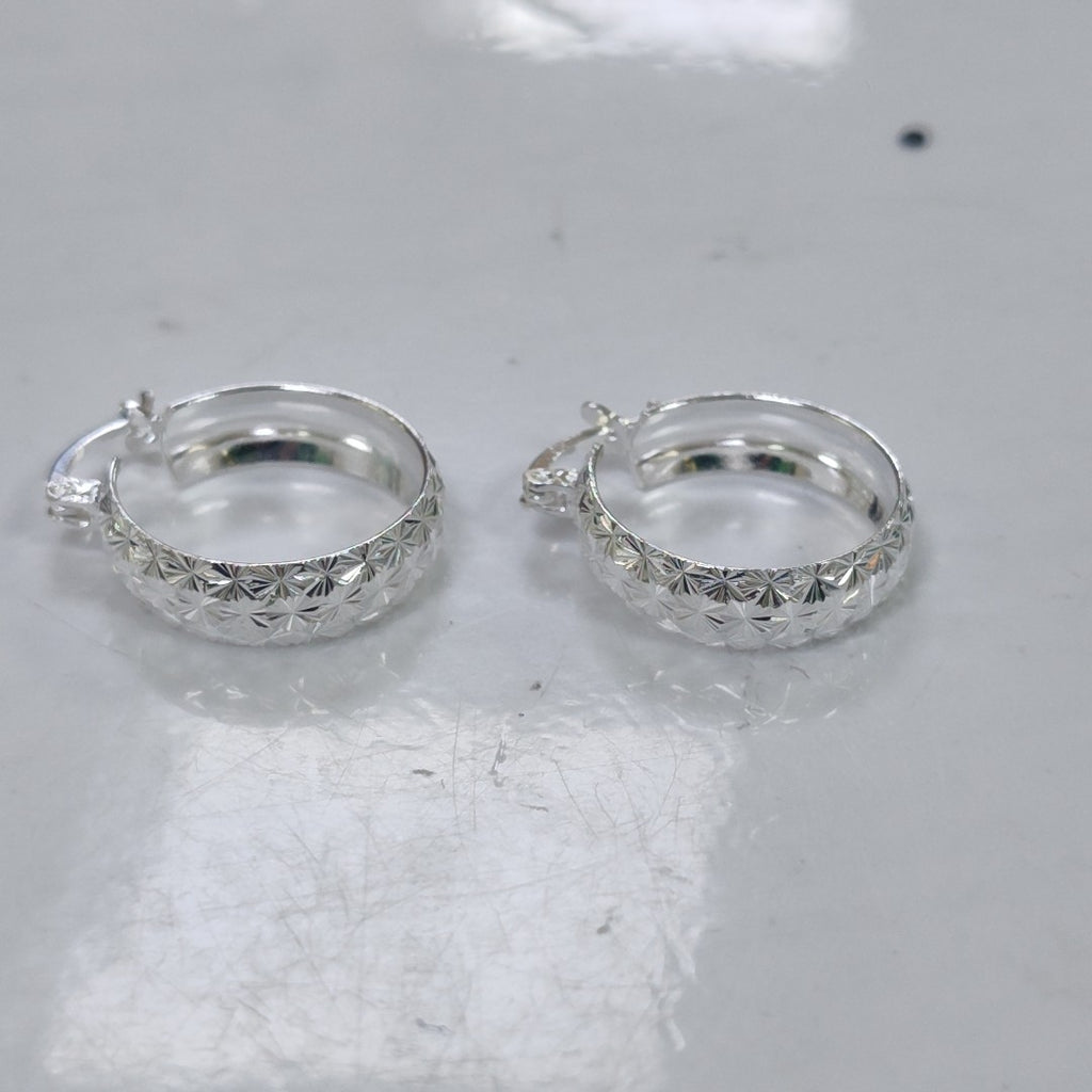 PAR ARRACADAS FACETADAS PLATA .925 3.4 GR (NUEVO)