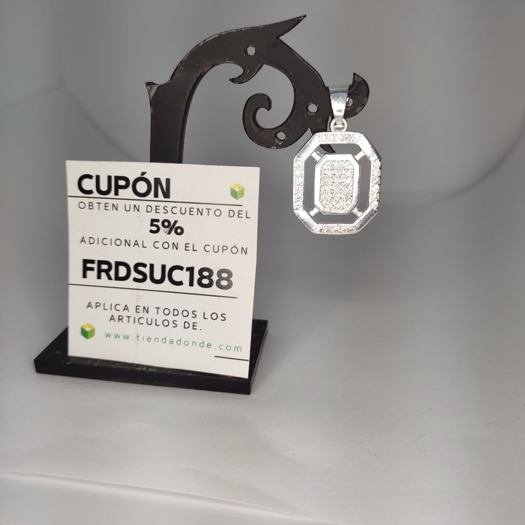 DIJE C/CIRCONIAS PLATA .925 3.5 GR (NUEVO)