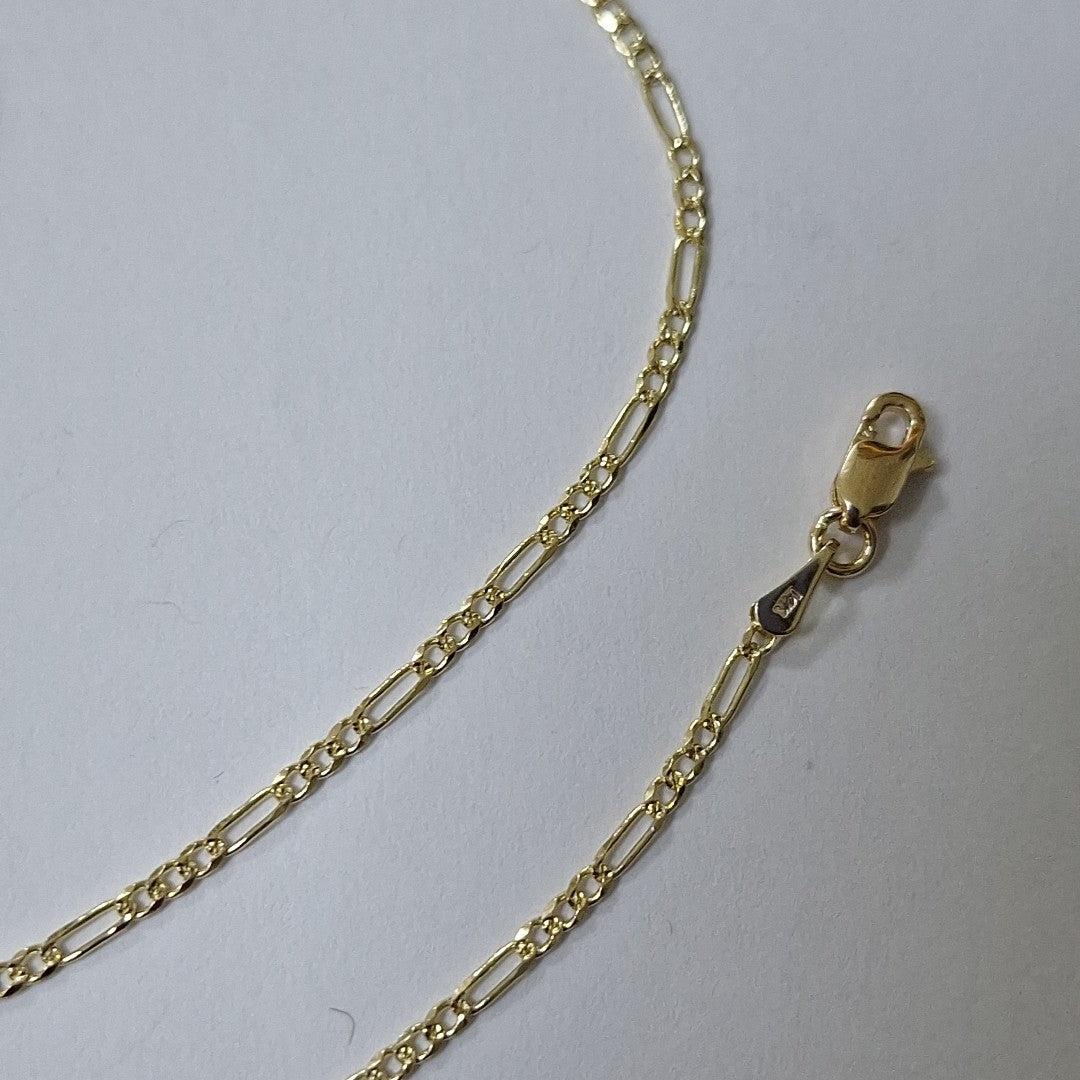 CADENAS 3X1 ORO 14K 55 CM 4 GR (NUEVO)