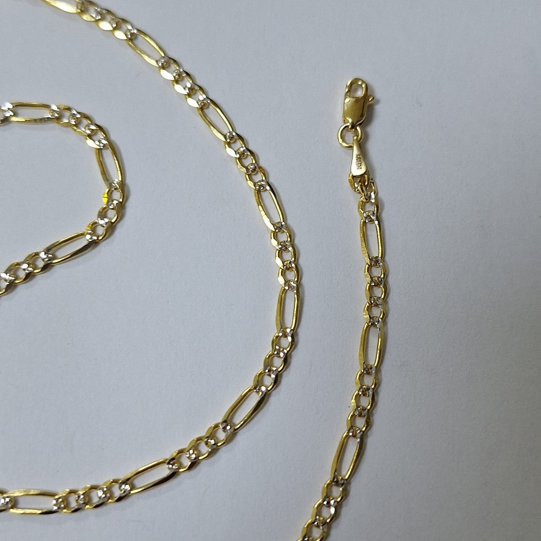 CADENAS 3X1 DIAMANTADA ORO 14K 55 CM 8.6 GR (NUEVO)