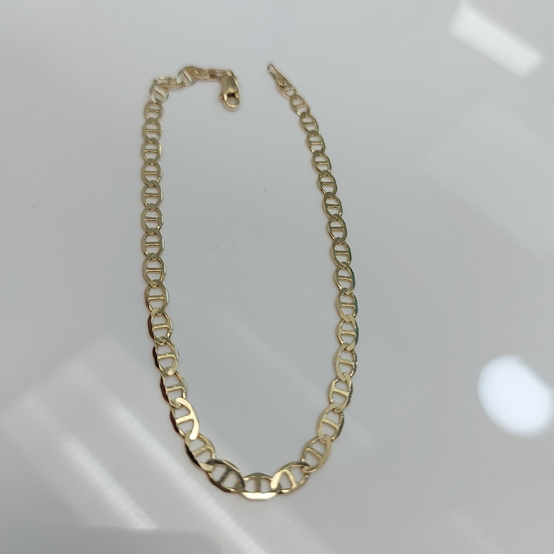 PULSERAS TEJIDO MARINERA ORO 14K 21 CM 3.2 GR (NUEVO)