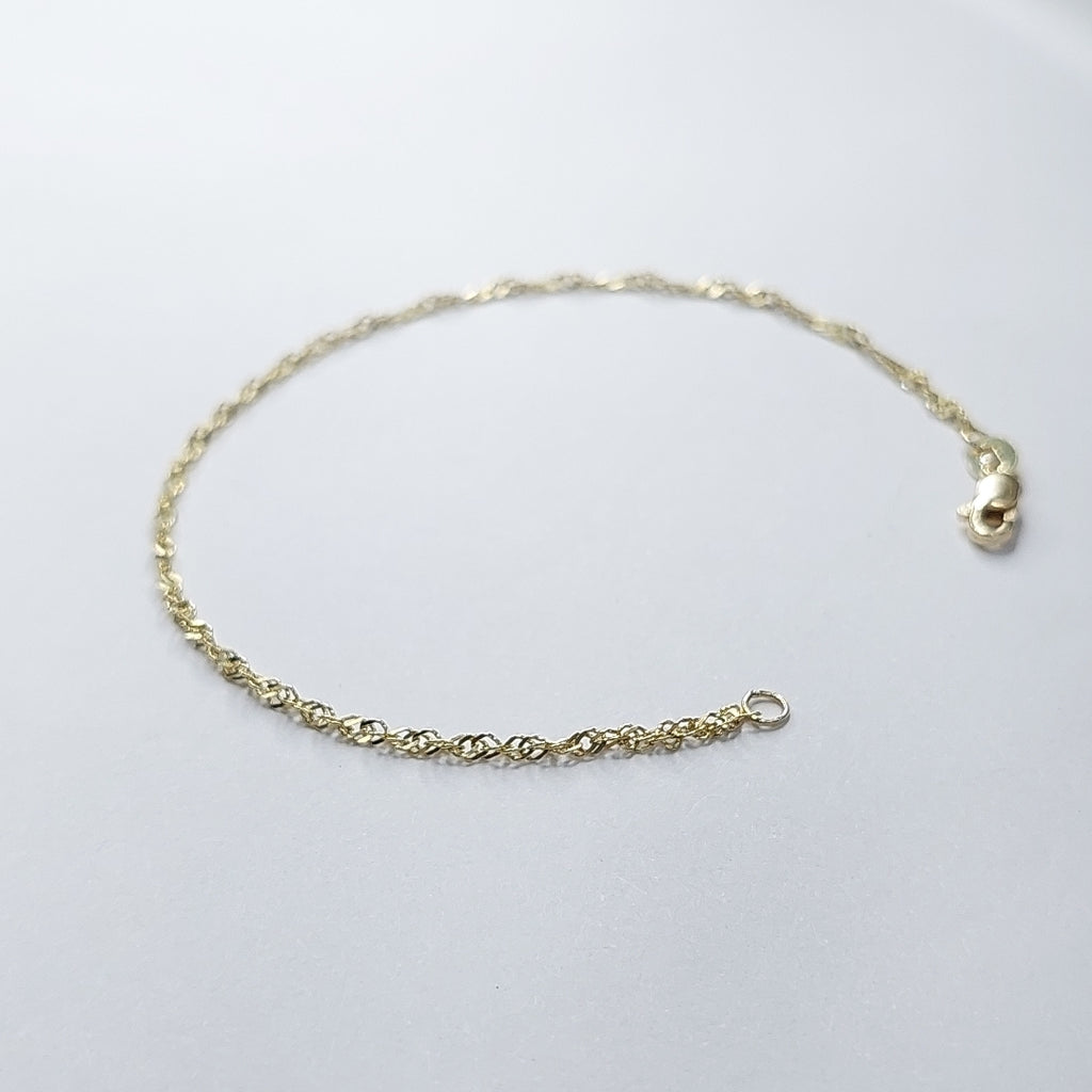 PULSERAS TEJIDO MEDIO TZL ORO 14K 18 CM 1.3 GR (NUEVO)