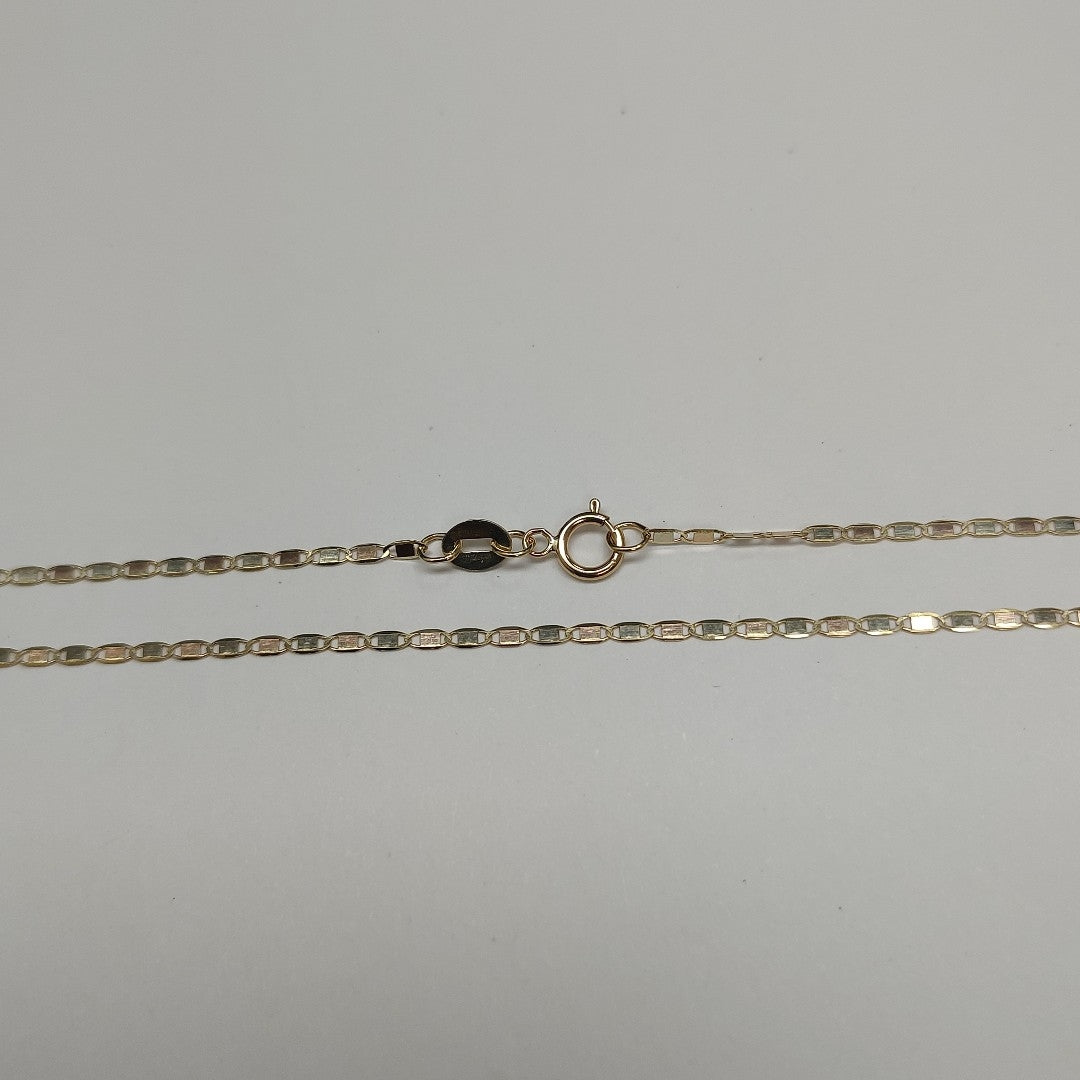 CADENAS TEJIDO ESPEJO ORO 10K 50 CM 1.6 GR (NUEVO)