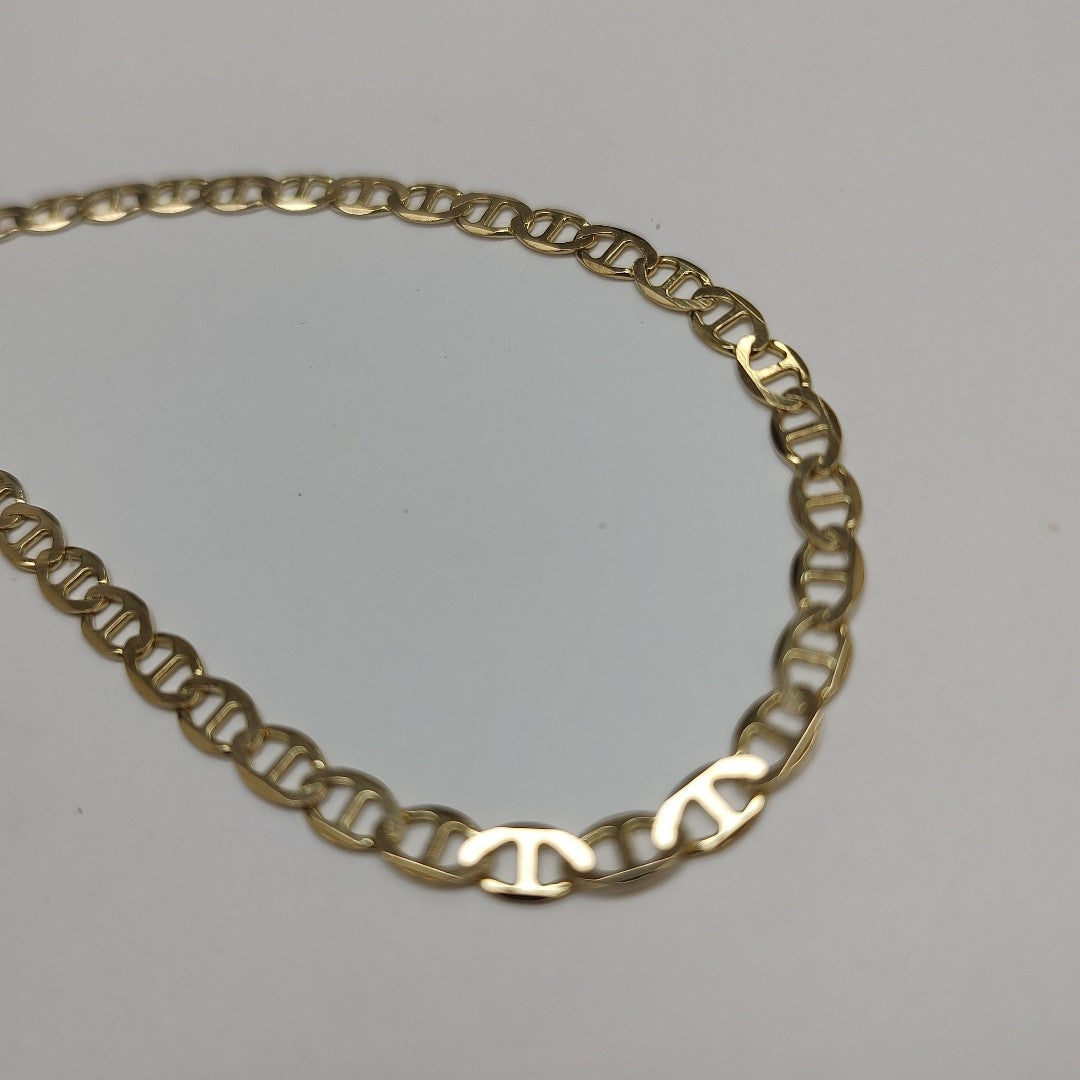 PULSERAS TEJIDO MARINERA ORO 14K 21 CM 3.5 GR (NUEVO)