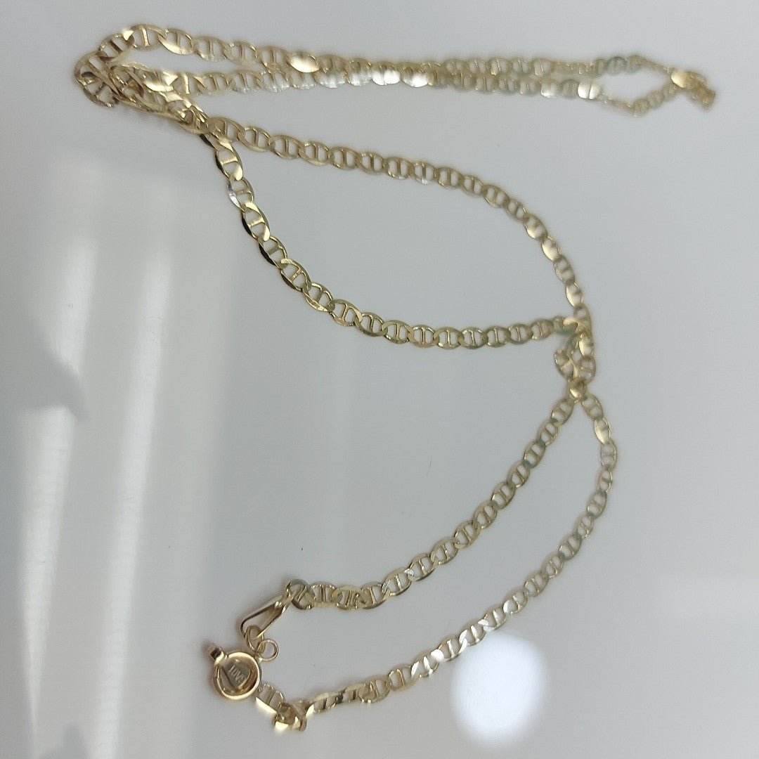 CADENAS TEJIDO GUCHI ORO 10K 55 CM 4.2 GR (NUEVO)