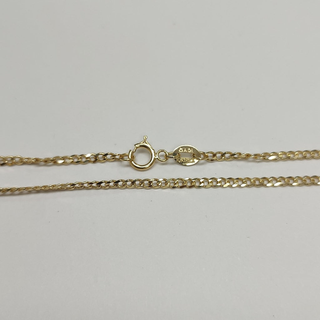 CADENAS TEJIDO BARBADA ORO 10K 50 CM 3.5 GR (NUEVO)