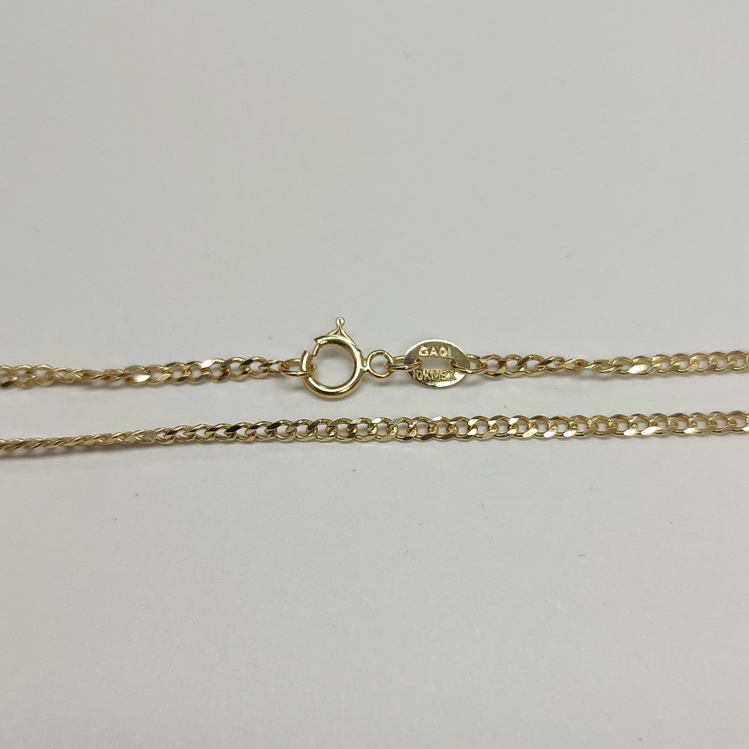 CADENAS TEJIDO BARBADA ORO 10K 50 CM 3.5 GR (NUEVO)