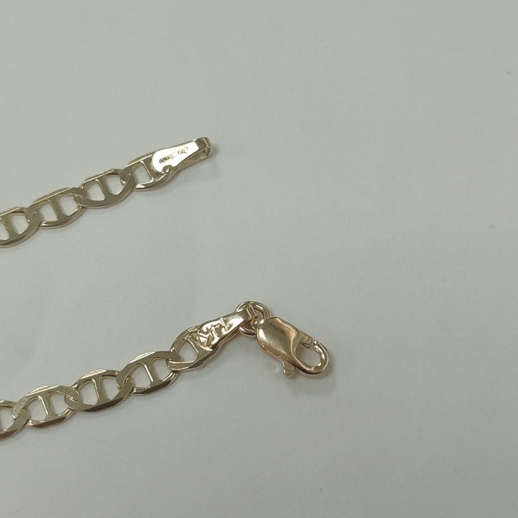 PULSERAS TEJIDO MARINERA ORO 14K 21 CM 3.4 GR (NUEVO)