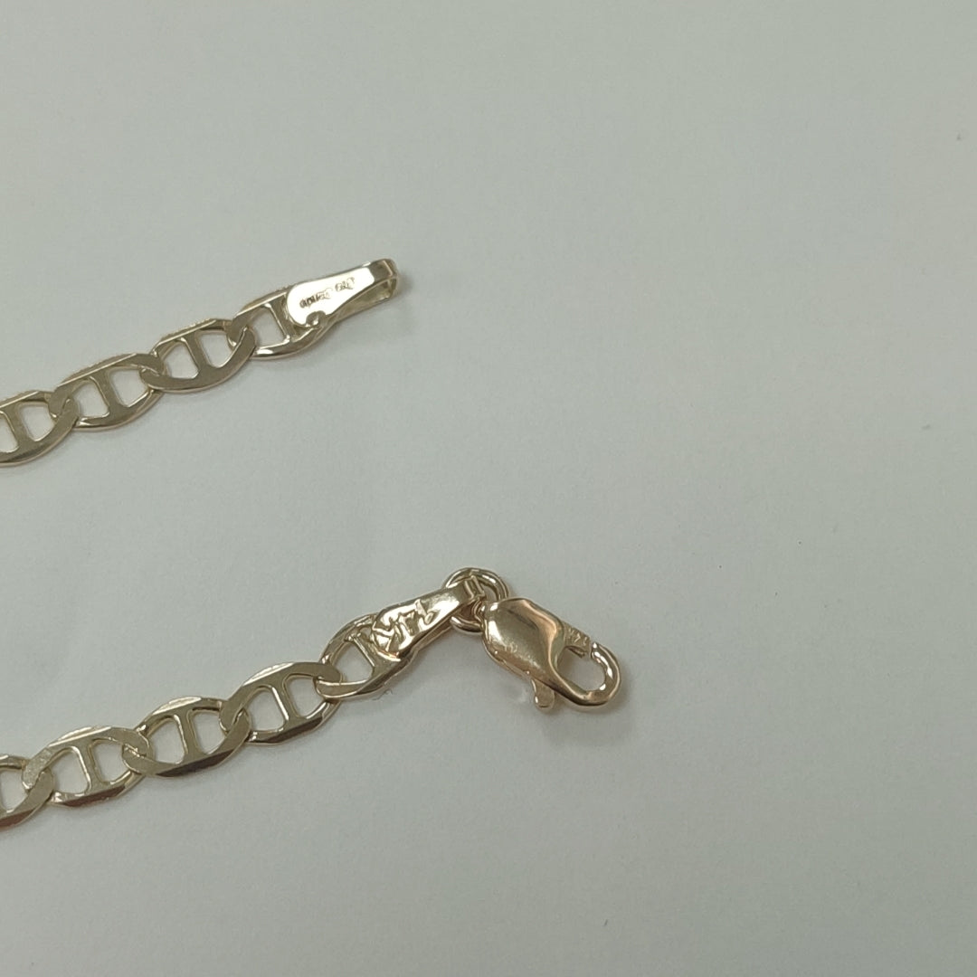 PULSERAS TEJIDO MARINERA ORO 14K 21 CM 3.4 GR (NUEVO)