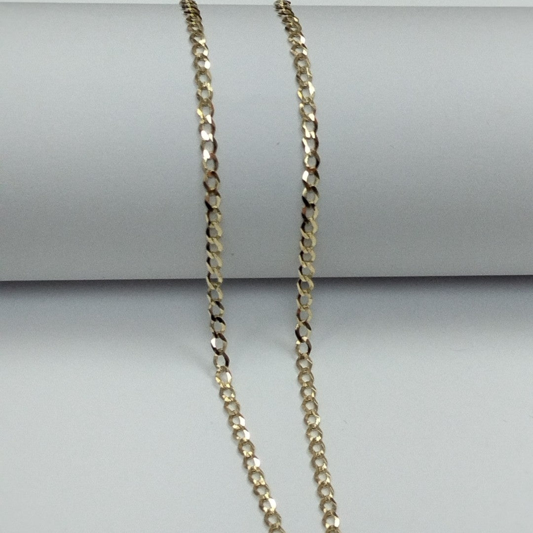 CADENAS TEJIDO BARBADA ORO 14K 60 CM 5.4 GR (NUEVO)