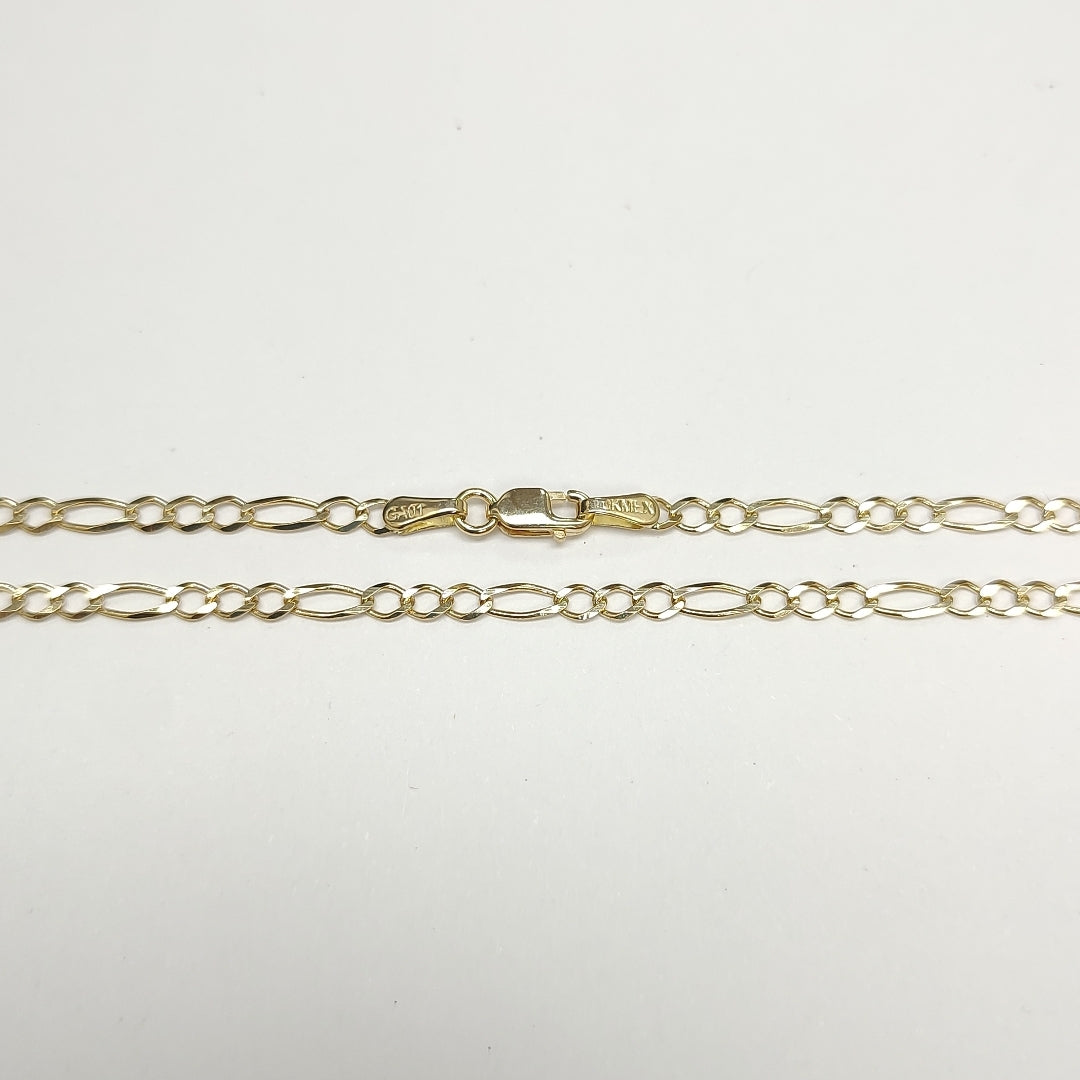 CADENAS TEJIDO 3X1 ORO 10K 60 CM 4.4 GR (NUEVO)