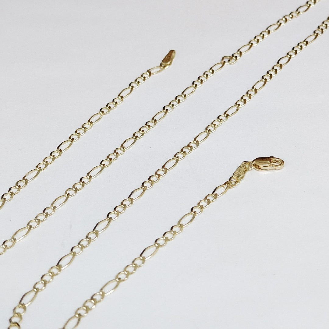 CADENAS TEJIDO 3X1 ORO 10K 55 CM 4.2 GR (NUEVO)
