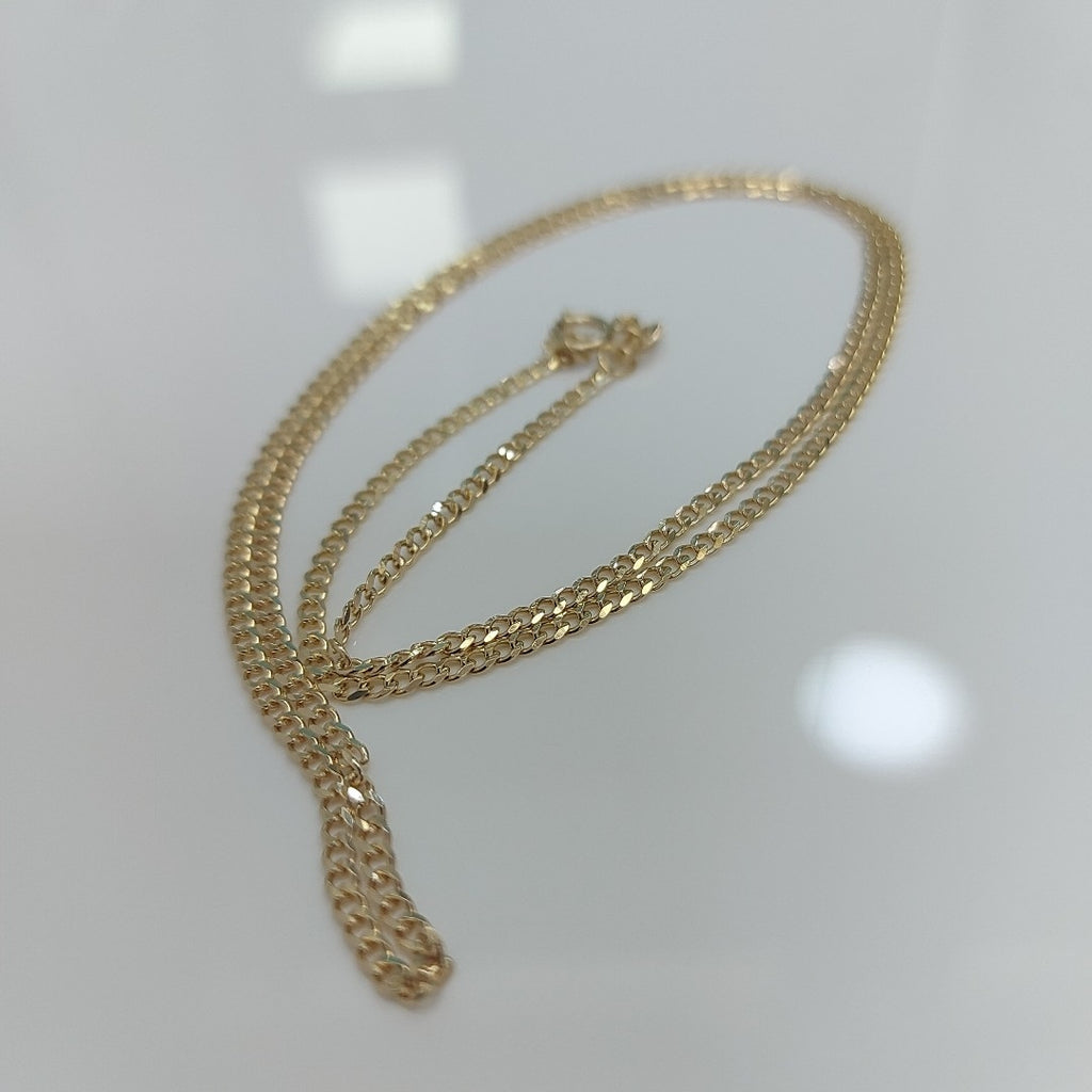 CADENAS TEJIDO BARBADA ORO 10K 50 CM 3.5 GR (NUEVO)