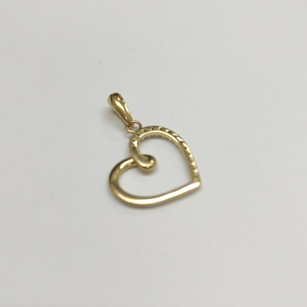 DIJES CORAZON C/CIRCONIA ORO 10K 1.3 GR (NUEVO)